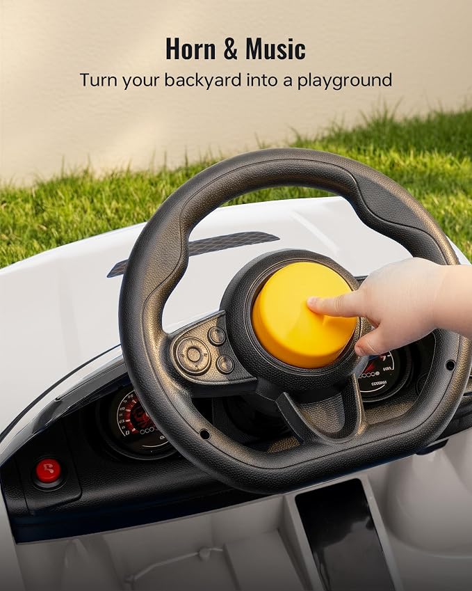 Licensed Dodge Ride on Push Car for Toddlers 1-3 Years with Handle & Music