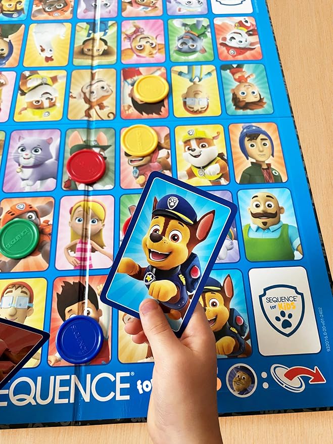 Paw Patrol Sequence for Kids | Easy to Play Matching Game of 4-in-A-Row Featuring Paw Patrol Characters | 2-4 Players, Ages 3+