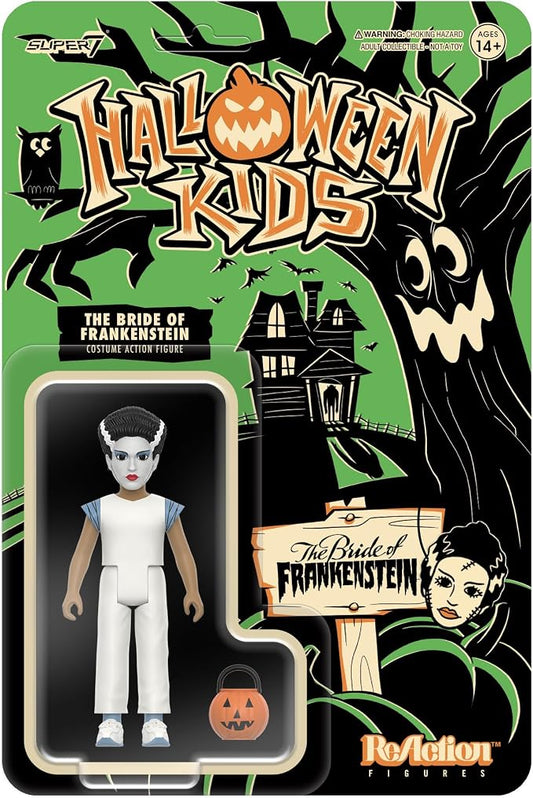 Super7 Halloween Kids Universal Monsters Bride of Frankenstein Girl - 3.75" Universal Monsters Movies Action Figure Classic Movie Collectibles