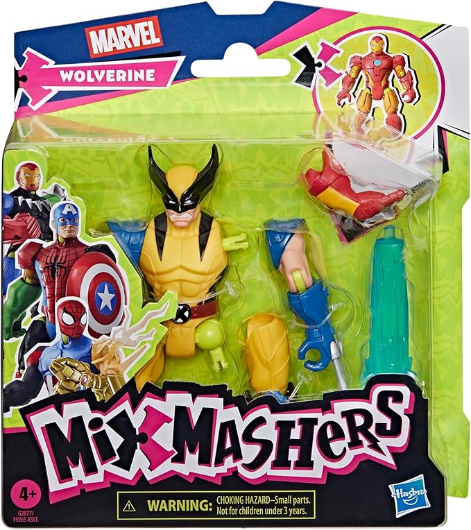 AVENGERS MixMashers Marvel Wolverine Custom Mix-and-Match Action Figure & Accessories, 5-Inch-Scale (12 cm) Super Hero Toys for Kids, Ages 4+