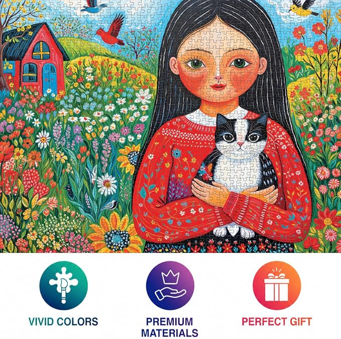 Cross & Glory - A Garden of Wonders - 1000 Piece Jigsaw Puzzle for Adults | Vibrant Nature & Art Puzzle | Challenging Puzzle for Adults | Eco-Friendly Materials for Puzzle Lovers