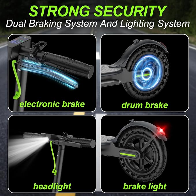 Aovowheel Electric Scooter for Adults, Folding E Scooter with 350W/500W Motor 16/24 Mph Top Speed, Max 19-23 Miles Long Range, 8.5''/10''/14''Tires Commuting Scooters with Dual Brakes System, APP