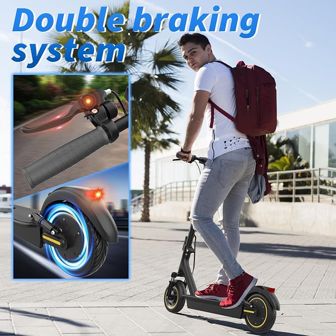 VOLPAM Electric Scooter, 350W/500W/800W/1000W/250W Powerful Motor & 19/22/ 9 MPH Top Speed, 16-28-10 Miles Long Range, Folding E Scooter Choice