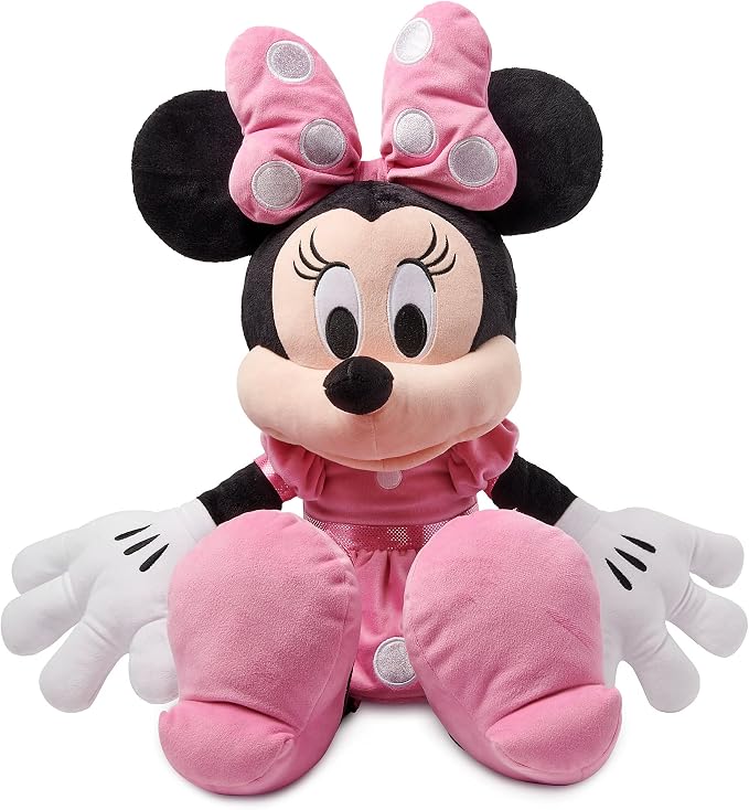 Disney Store Official Minnie Mouse Plush - Pink Dress - Large 21¼ Inches - Disney Stuffed Animals - Soft & Cuddly Toy - Plushies for Kids & Fans - Suitable for All Ages