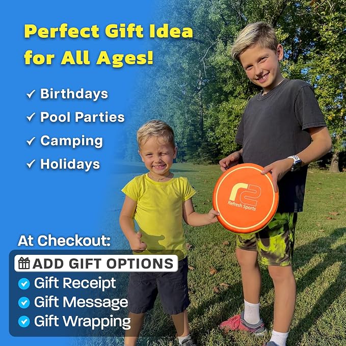 Fun Flying Disc Toy - Beach Toys for Kids Ages 8-12 - Summer Gift for Kids, Teens, and Adults - Beach Soft Disc, Durable Design Floats On Water! Gifts for Teens - Soft Friisbee - Outdoor Toys for Kids