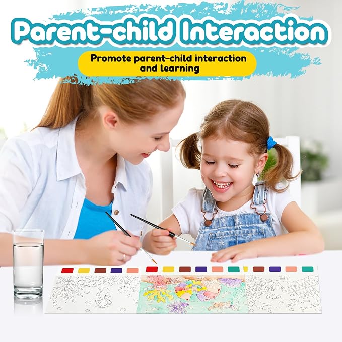 Water Coloring Book,Paint with Water Books for Kids Ages 3-5,Watercolor Painting Book for Toddlers 4-6,Creative Arts and Crafts & Airplane Travel Essentials for Boys Girls