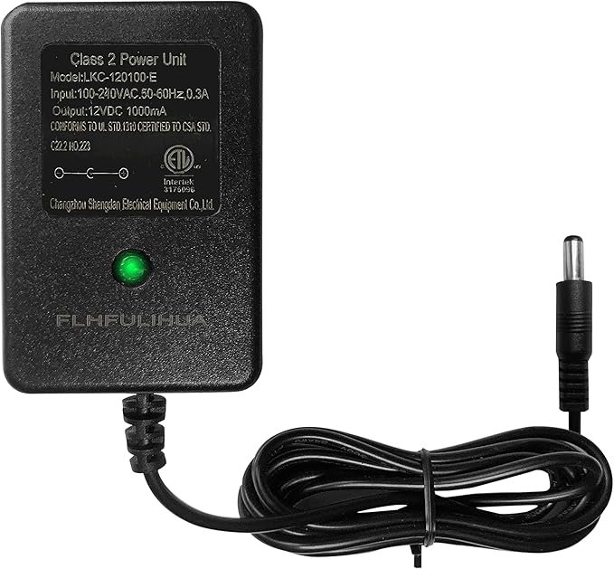 FLHFULIHUA 12 Volt Battery Charger for Kids Ride on Toys - Universal Charger for Best Choice Products Wrangler SUV，Kid Trax Dynacraft ，Kidzone Bumper, ETL Listed
