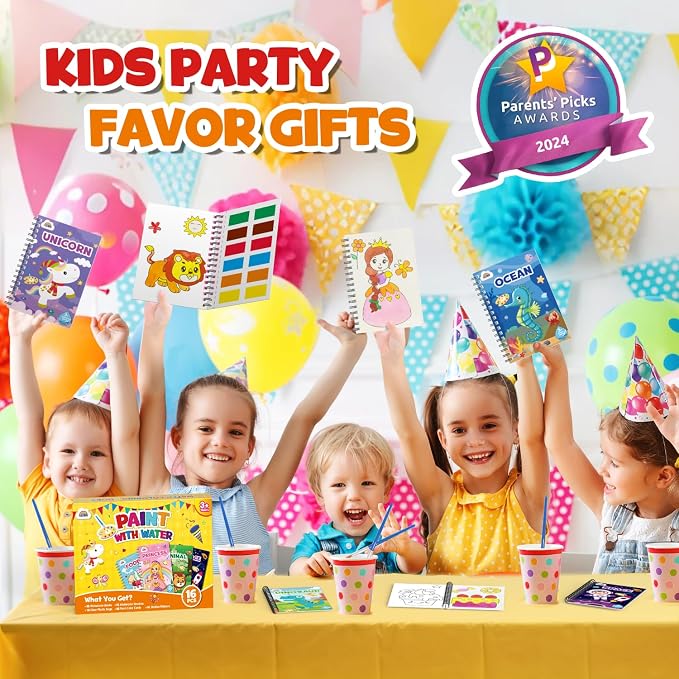 ZMLM 48 Water Coloring Books for Kids Party Favors - Bulk Mini Coloring Books for Kids Ages 4-8,Small Birthday Goodie Bag Stuffers School Return Gift Art Crafts Classroom Prizes