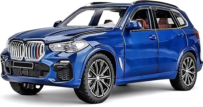 Toy Cars 1/32 Metal Model Car Toys with Light and Sound Pull Back Collectible Model for Children Age 3 + Year Old Festival Gift(Blue)