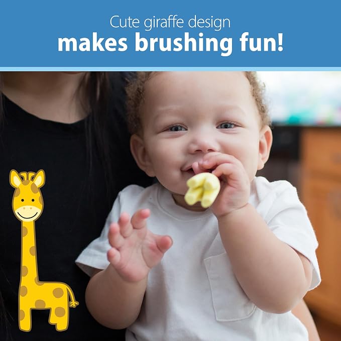 Dr. Brown's Infant-to-Toddler Toothbrush, Giraffe & Strawberry Toothpaste Set