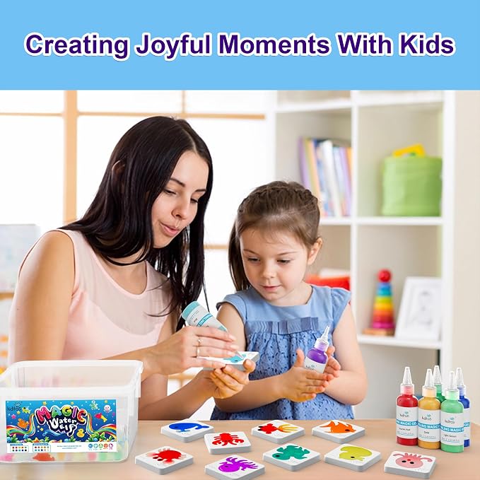 Kiditos Magic Water Elf Toy Kit – Squishies for Kids, 20 Gels & 10 Molds, Magic Gel Water Pets Sensory DIY Craft Kit, Party Favors & Summer Gifts for Kids Ages 3+