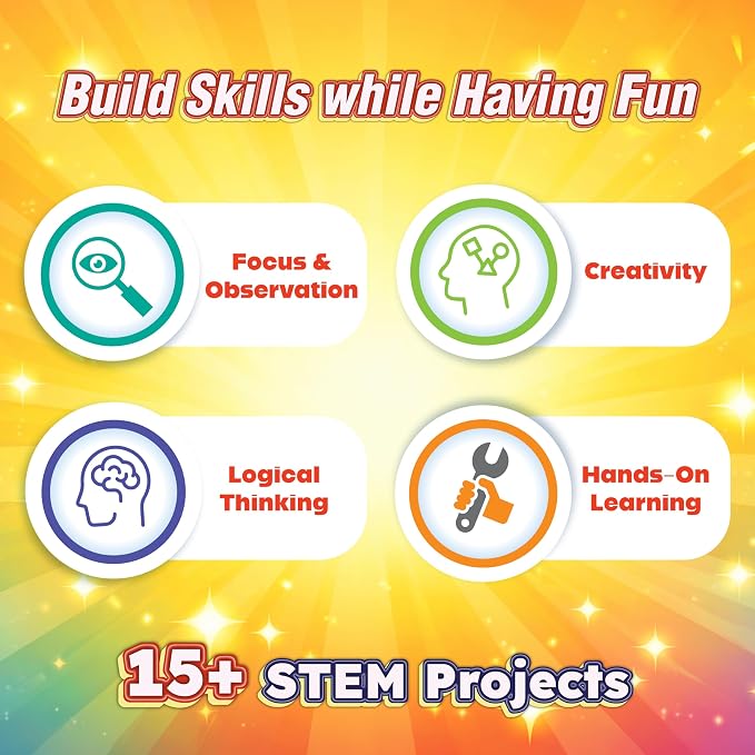 Butterfly EduFields My First Light & Optics Science Kit for Kids Ages 6-12 | 20 Spy Science Missions Across 7 Levels | Mirrors, Periscope, Color & Illusions | STEM Gift for Boys & Girls