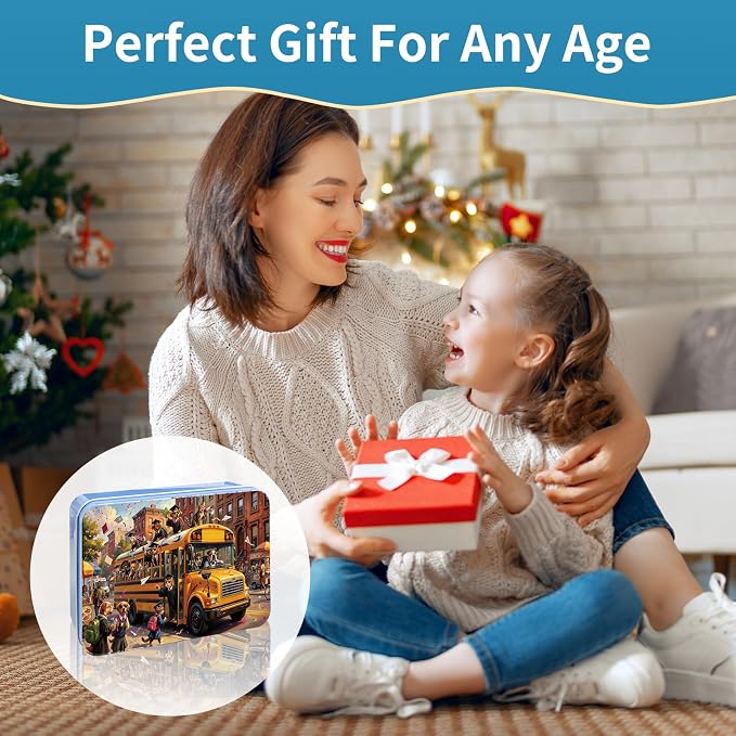 100 Pieces Puzzles for Kids Ages 4-8, Bus Educational Kids 100 Piece Puzzle, Children Jigsaw Puzzles Kids Puzzles, Educational Learning Puzzle Toys for Girls and Boys