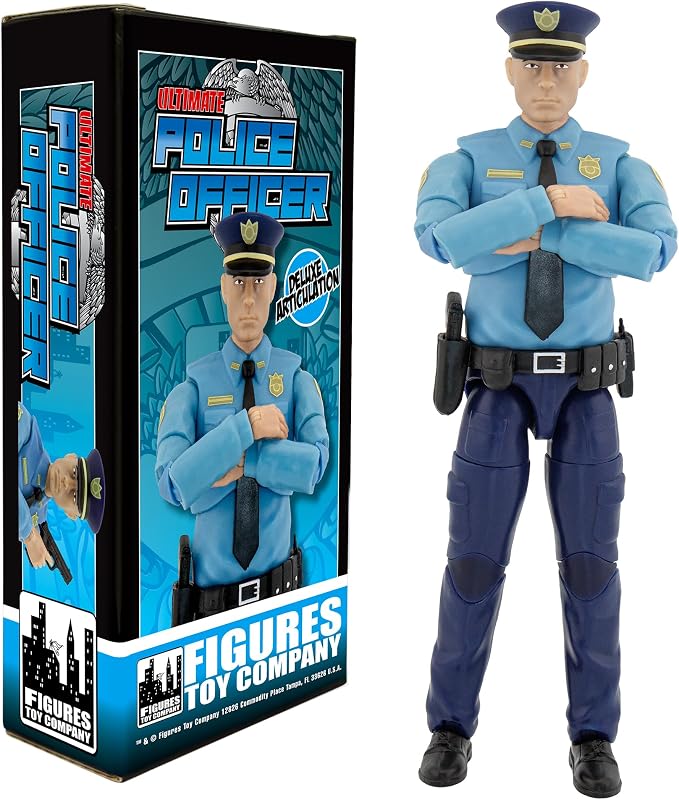 Figures Toy Company Ultimate 6.5 Inch Police Officer Figure with Deluxe Articulation