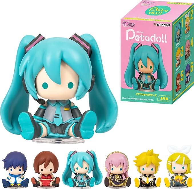 Hamee RE-Ment Hatsune Miku Blind Box Figure for Birthday Gift, Party Favor, Collectible Toy (Hatsune Miku petadoll - Piapro Characters) – 1 Pc. Mystery Box