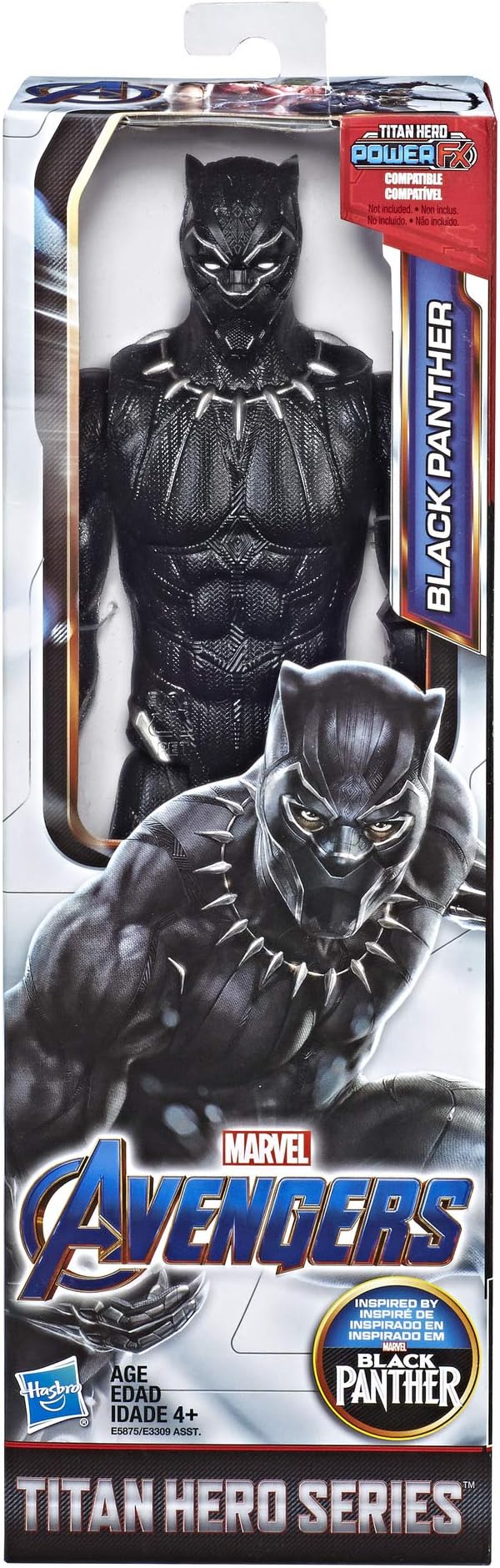 Marvel Avengers Titan Hero Series Black Panther Action Figure, 12-Inch Toy, Inspired By Marvel Universe, for Kids Ages 4 and Up