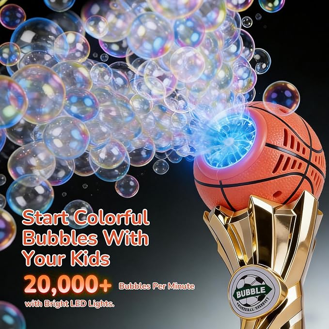 Basketball-Shaped Bubble Machine, Perfect for Children to Play with Complete with Bubble Maker – The Ideal Toy Bubble Machine for Kids