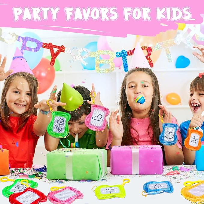 24PCS Mini Magnetic Drawing Board Party Favors Bulk for Kids 4-8 8-12 Birthday Summer Goodie Treat Bag Stuffers Classroom Treasure Chest Carnival Prizes Box Toys Pinata Filler End of Year Student Gift