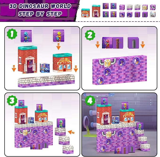 Girigi Toys for Age 5-7,Magnetic Blocks Village World,Kids Toys for 3 Year Old Boys and Girls, Birthday Gifts for Kids