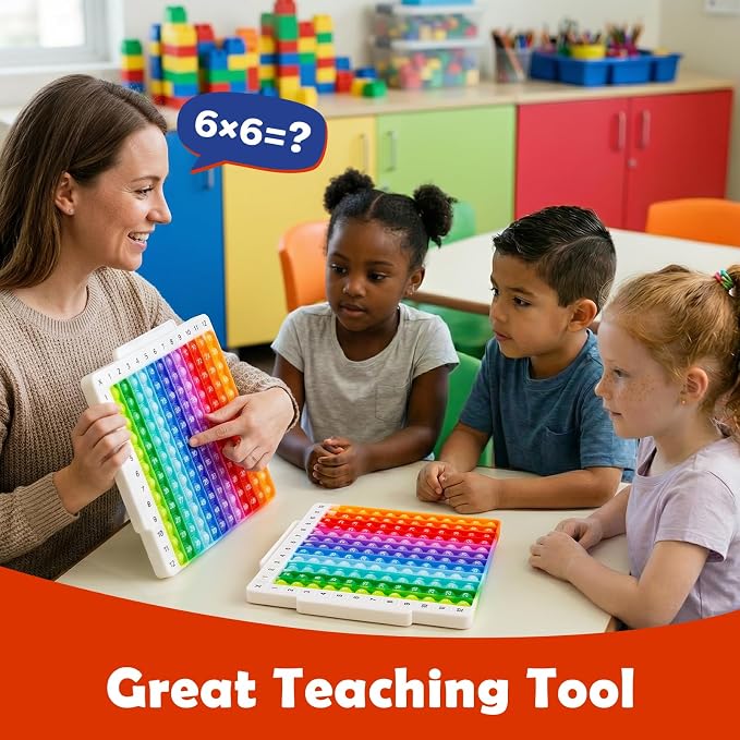 Torlam Math Board,12x12 Math Manipulatives Game Board,Multiplication Game Board,Multiplication,Division, Addition, Subtraction Games Toys for Kids, 1st, 2nd, 3rd, 4th, 5th, 6th Grade