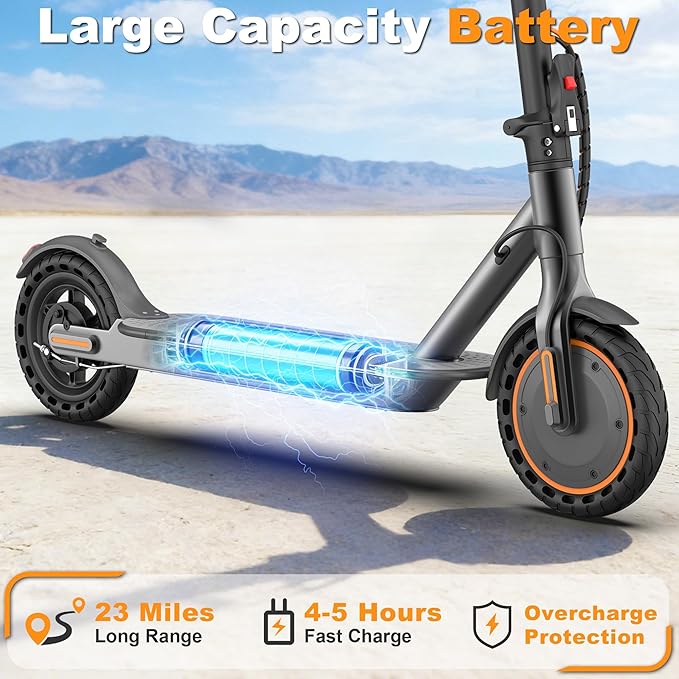 VOLPAM Electric Scooter, 350W/500W/800W/1000W/250W Powerful Motor & 19/22/ 9 MPH Top Speed, 16-28-10 Miles Long Range, Folding E Scooter Choice
