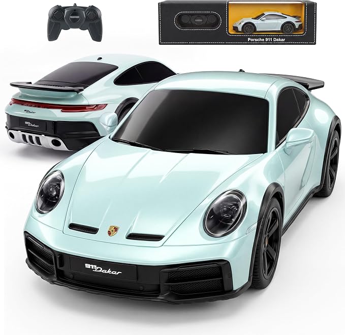 Porsche 911 Dakar RC Car, Officially Licensed BEZGAR 1:24 Scale 2.4GHz Porsche Remote Control Car, Hobby Grade Model Vehicle Toy for Boys Girls Age 4-7 8-12