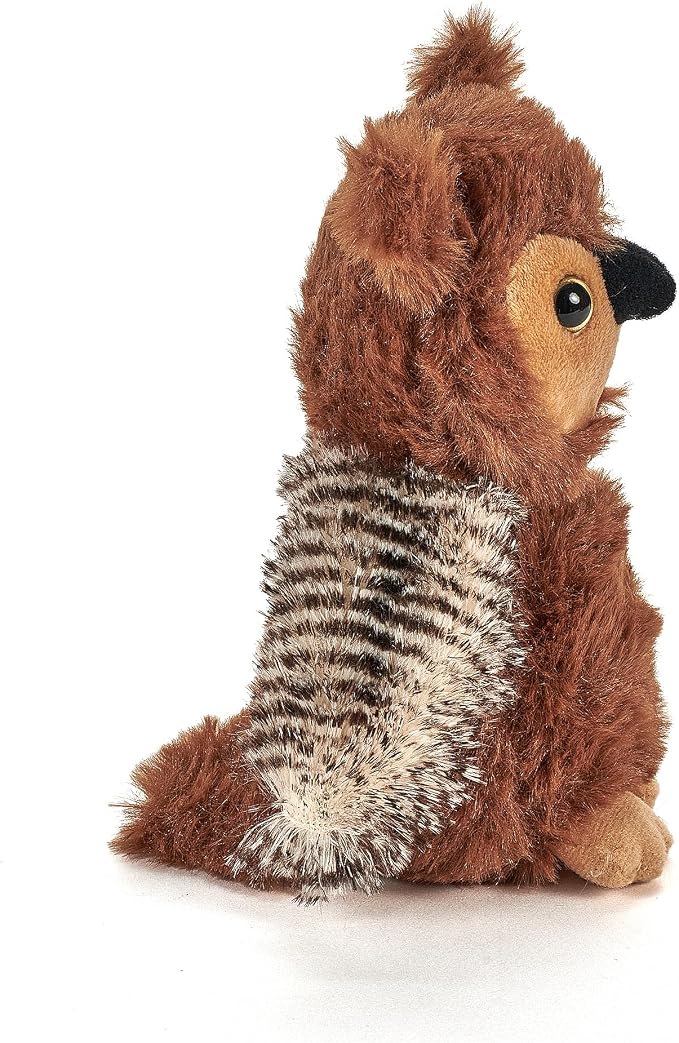 The Petting Zoo Owl Stuffed Animal Plushie, Gifts for Kids, Wild Onez Babiez Wildlife Animals, Brown Owl Plush Toy 6 Inches