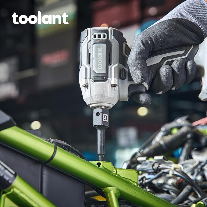 toolant 1/2" drive 10mm impact hex bit socket set 2PCS, Hex Drive, S2 Steel Air Drive Allen Socket set,Impact Grade，Anti-Roll Design