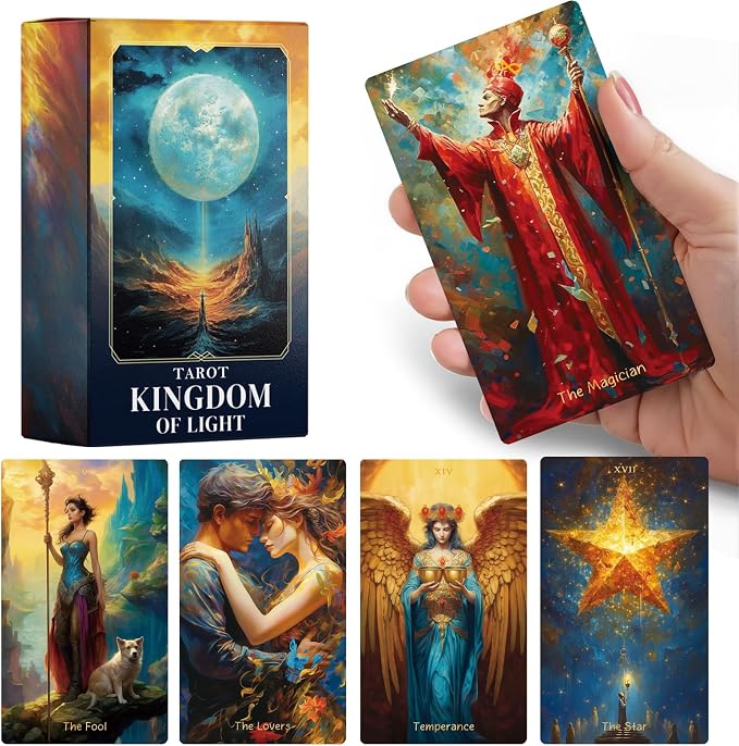 King Tarot Card, Beginner and Expert Original Tarot Electronic Guide，Fortune Telling Game, Divination Tools for All Skill Levels Tarot Deck