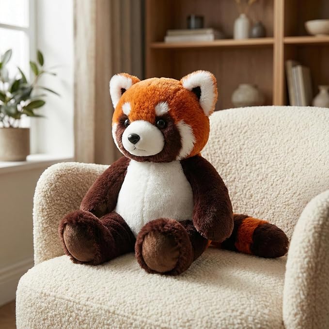 Stuffed Animal Plush Toy Soft Plushie Cuddly Red Panda Cute Plush Toy for Kids Toddlers Boys Girls Birthday Christmas Nursery Decor Party Favors