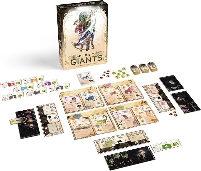 First Giants Card Game - Competitive Strategy Game of Dinosaurs, Timing & Museum Exhibits, Family Fun for Kids & Adults, Ages 10+, 2-5 Players, 30 Minute Playtime