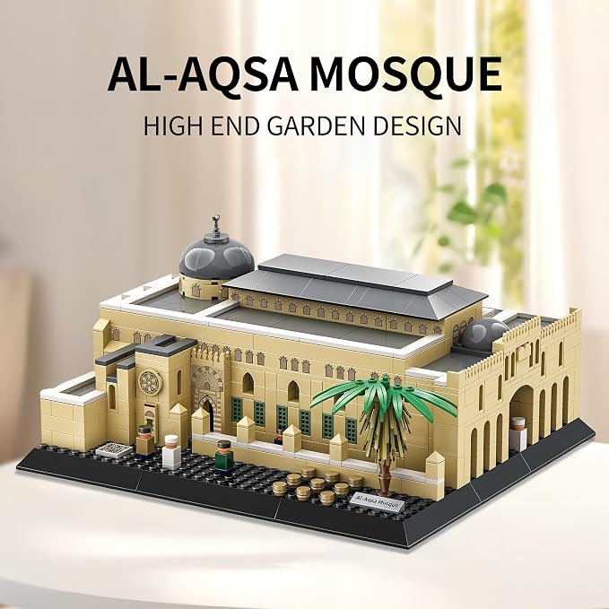 Al-Aqsa Mosque Architecture Model Kit 768 Pieces Islamic Landmark Building Set The Holy Sanctuary of Jerusalem Replica Muslim Religious Gift for Ramadan & Eid Home Decor for Adults & Teens