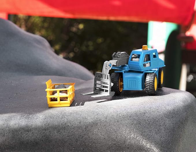 Driven by Battat – 7-Inch Telehandler Forklift Toy with Lights & Sounds, Movable Parts, Construction Vehicle for Boys & Girls, Durable Design, Realistic Details, Gift 3+ Years Toy for Kids