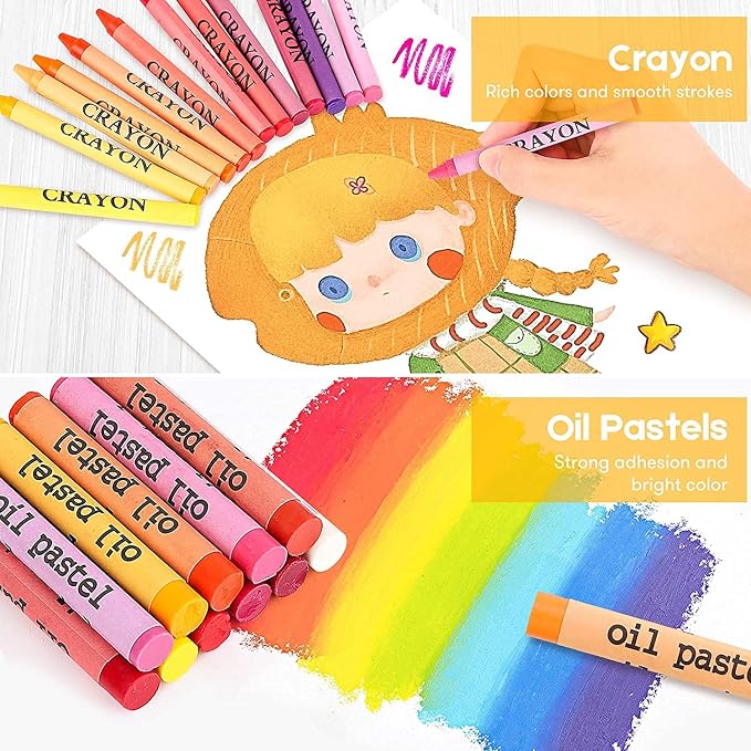 iBayam Art Case Coloring Set - (251ct), Art Kit for Him & Her, Art Supplies Set, Gifts with Trifold Easel, Scratch Paper, Sketching/Coloring Book, Crayons Pencils