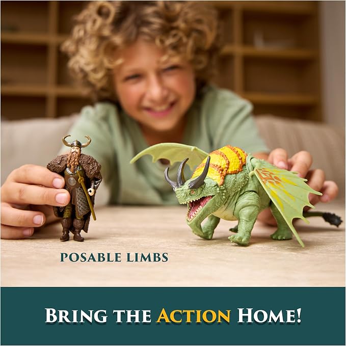 Dreamworks Dragons, How to Train Your Dragon, Rumblehorn & Stoick, Viking Duo Action Figures, Kids Toys for Boys Ages 4 and up