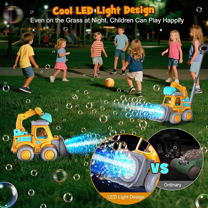 Nicmore Automatic Bubble Machine Toys for Toddlers: Portable Construction Truck Bubble Maker Blower Toys for 3 4 5 6 Year Old Boy Girl Kids Outdoor Toys for Easter Party Birthday