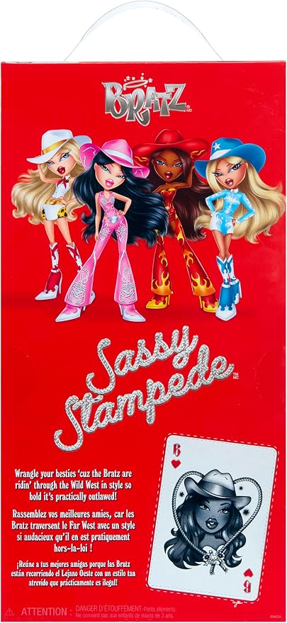 Bratz Sassy Stampede Sasha Fashion Doll with Accessories: Western, Cowgirl Style Clothes & Accessory Pieces