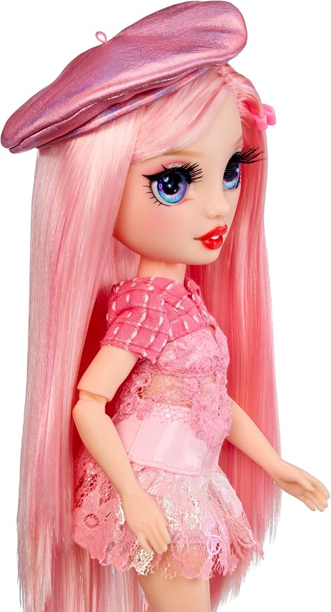 Rainbow High Pretty in Paris Fashion - Bella Parker (Pink), Rainbow 11" Fashion Doll with Outfit, Stylish Handbag, Girls Toy Gift for Kids Ages 4-12 Years