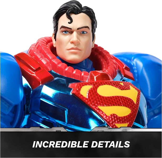 DC Comics, Metal Force Superman Action Figure, 12-Inch Extra Large Super Hero Collectible Kids Toys for Boys and Girls Ages 4 and Up
