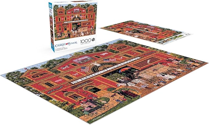 Buffalo Games Charles Wysocki - Dr. Bonkley's Family - 1000 Piece Jigsaw Puzzle - 26.75 x 19.75 in, Poster Included - Snap Fit - Puzzles for Adults 1000 Pieces - Recycled Paperboard