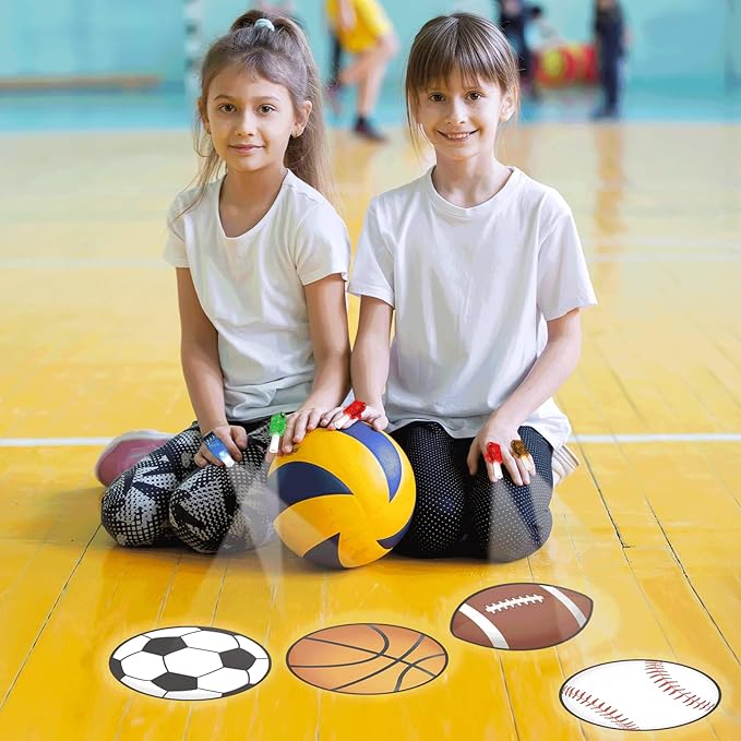 36 PCS Sport Party Favors Soccer LED Light Up Finger Lights, Glow in the Dark Football Basketball Baseball Party Finger Flashlight Bulk for Sport Goodie Treat Bag Stuffers Game Birthday Party Supplies