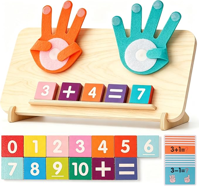 Hirger Montessori Learning Educational Toys for Kids 3 4 5 Year Old, Math Manipulatives Number Counting Blocks for Toddlers, Preschool Birthday Gifts for Boys Girls
