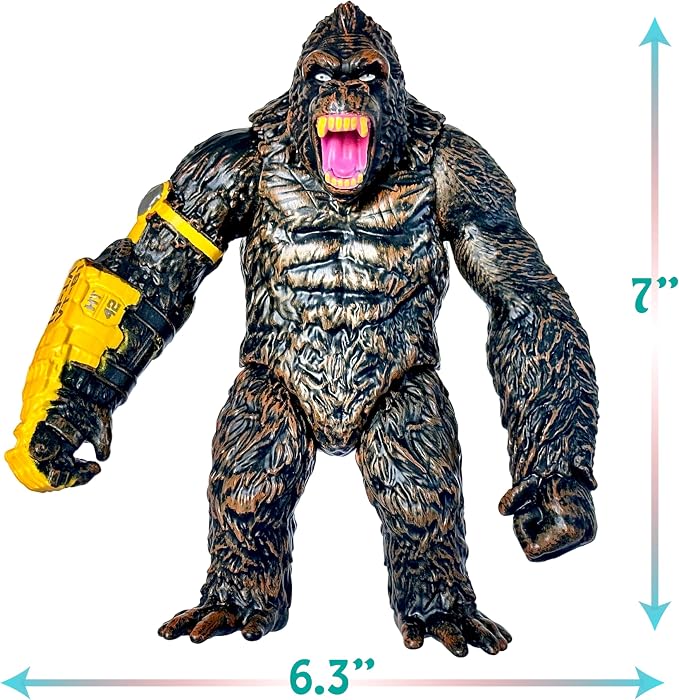 TwCare Set of 2 Mecha Monster Figure King of The Monsters vs King Kong Toys, Movable Joints Action Movie Series Soft Vinyl Toy Figures, Travel Bag Brand