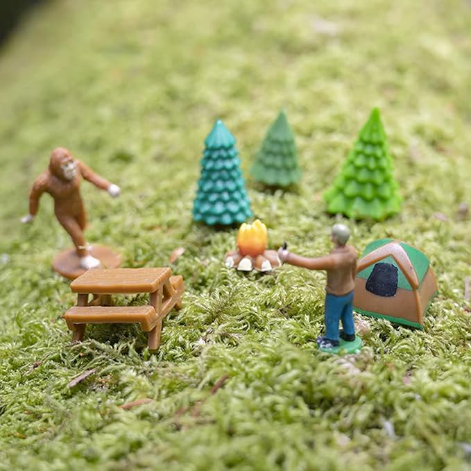 Accoutrements Archie McPhee Bigfoot Basecamp Micro-Cryptozoology Novelty Mini Figure Set : The Perfect Stocking Stuffer and Gift Idea