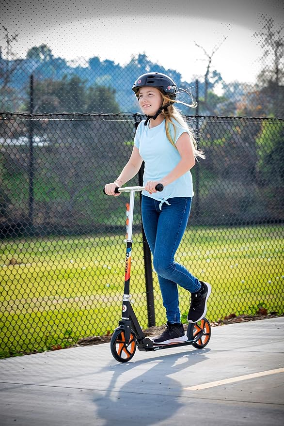 Razor A5 Lux Kick Scooter for Kids Ages 8+ - 8" Urethane Wheels, Aluminum Frame, Anodized Finish Featuring Bold Colors and Graphics, for Riders up to 220 lbs