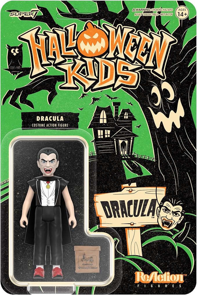 Super7 Halloween Kids Universal Monsters Dracula Boy - 3.75" Universal Monsters Movies Action Figure with Accessory Classic Movie Collectibles