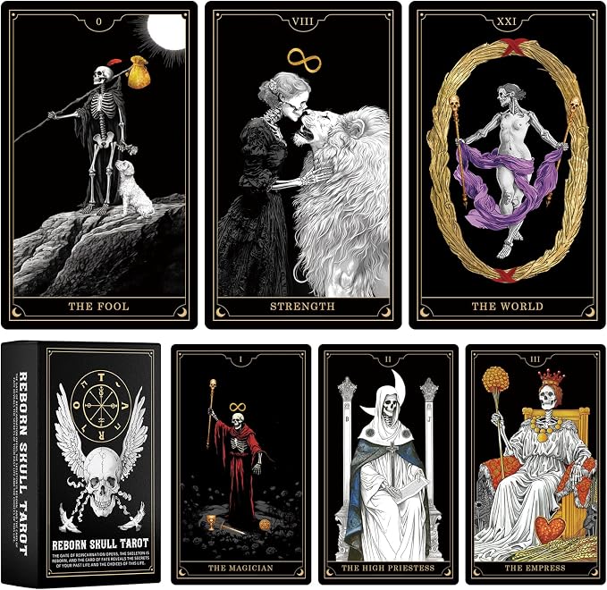 Skeleton Tarot Decks, Beginner and Expert Original Tarot Electronic Guide，Original Tarot Cards，Oracle Cards