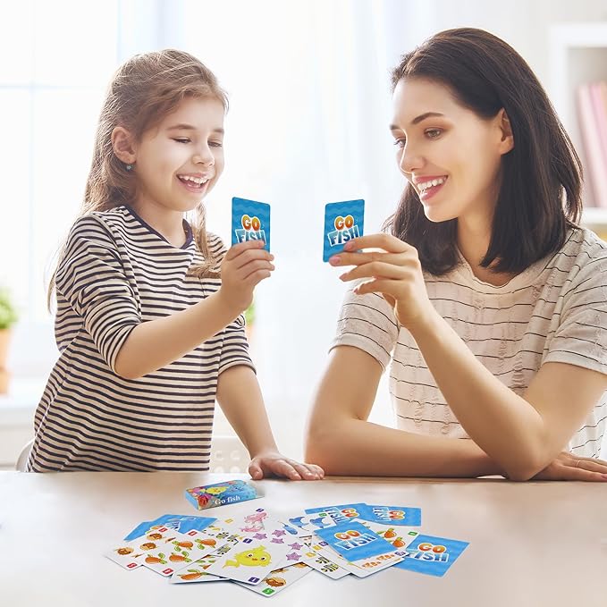 Kids Card Games,Go Fish,Old Maid Card Game,Go Fish Card Games for Kids Ages 4-8,Fun Classic Kid Toddlers Games for Family Game Night Party Travel Preschool Classroom,Stocking Stuffers Gifts,4 Decks