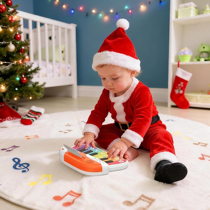 Baby Piano Keyboard for Toddlers 1-3, Touch Sensor Toddler Piano Toy for Baby Musical Toy w/ 3 Modes, 12 Melodies, Music Card Girl Toy Kid Keyboard, Birthday Christmas for 1-4 Years（Color Random）