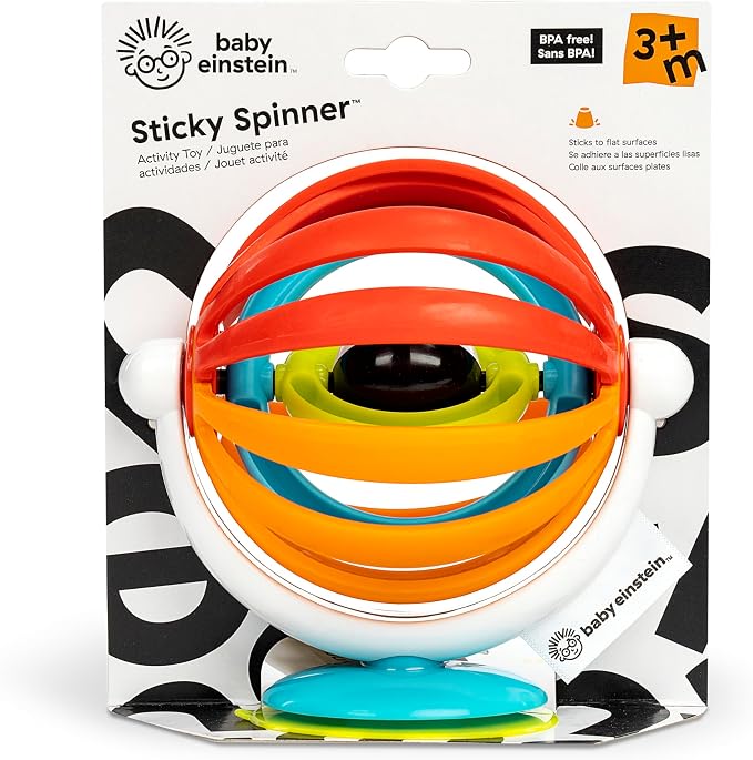 Baby Einstein Sticky Spinner BPA-Free High Chair Activity Toy, Ages 3 Months+